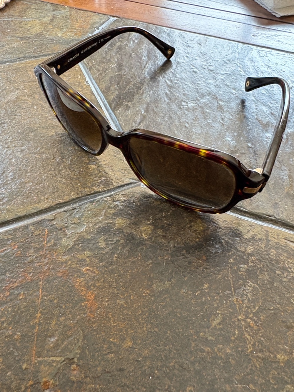 Coach Tortoiseshell Sunglasses with Brown Gradient Lenses